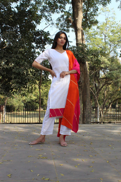 White Ethnic Suit Set