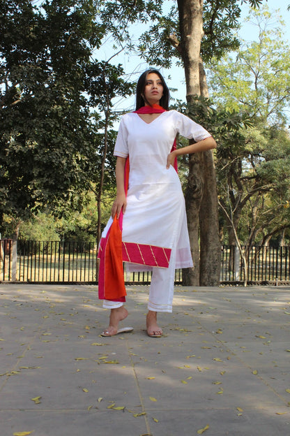 White Ethnic Suit Set