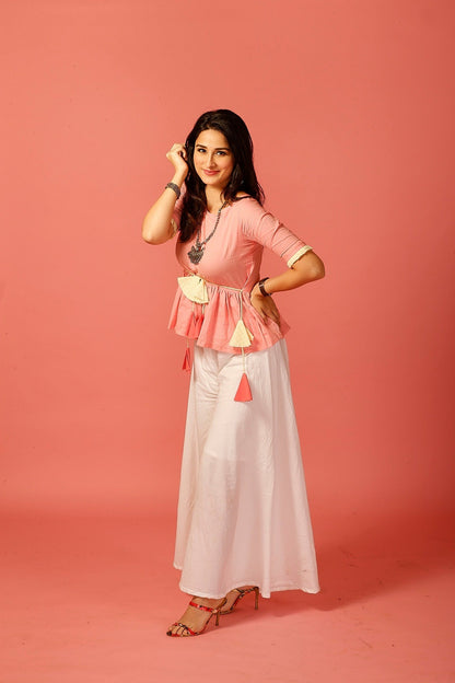 Baby Pink and White Cord Set