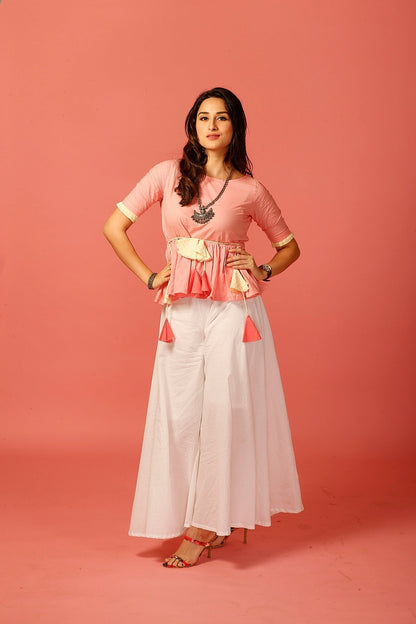 Baby Pink and White Cord Set