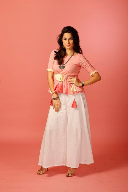 Baby Pink and White Cord Set