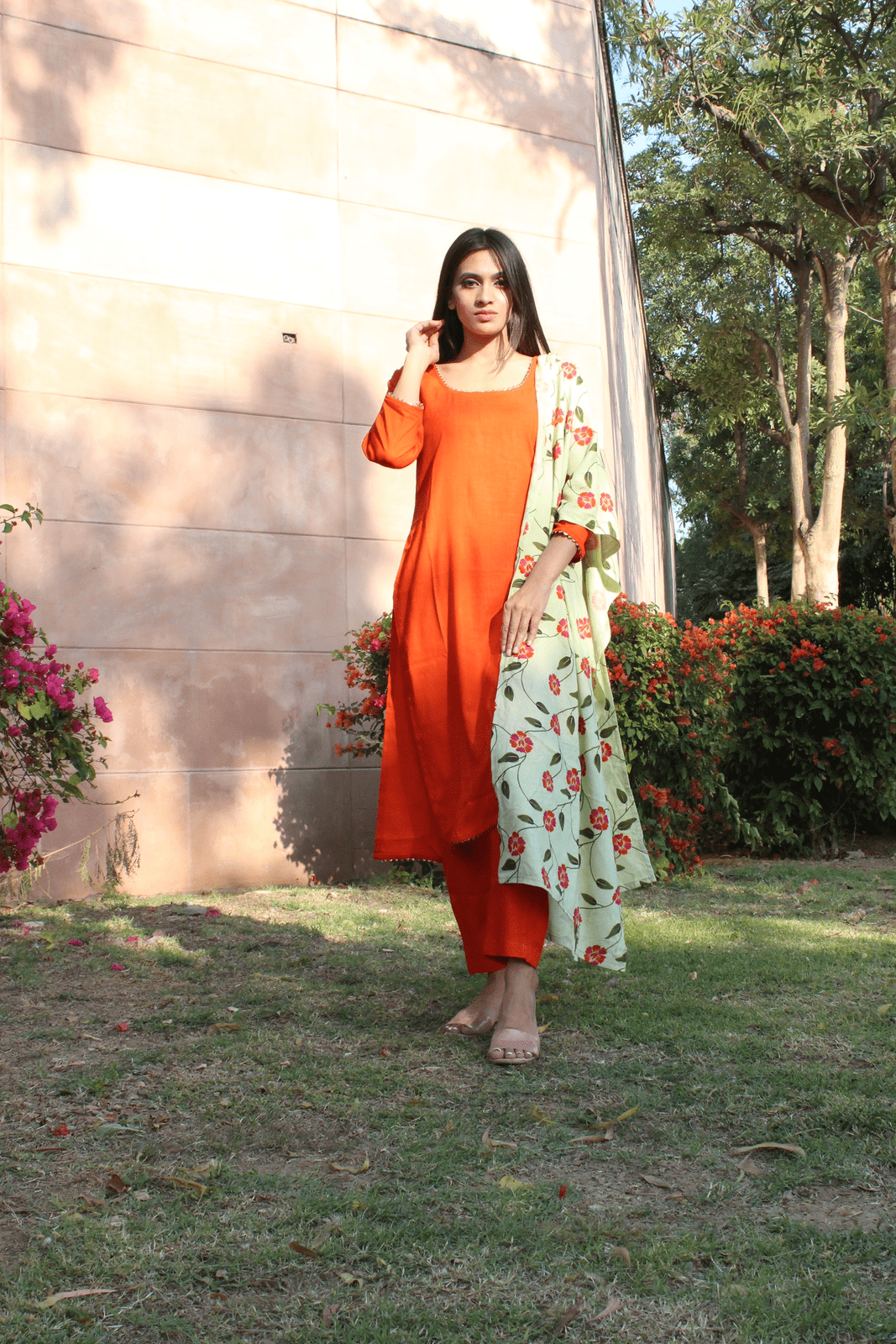 Orange Rose Suit Set